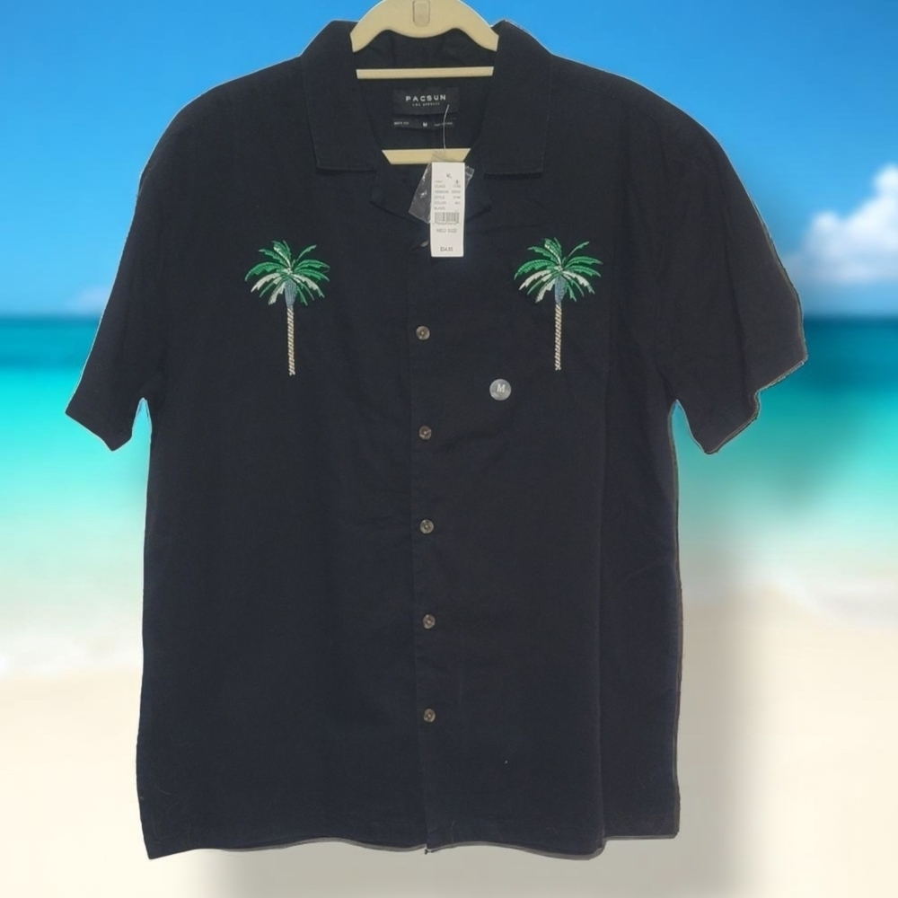PacSun Black Casual Button Down Shirt